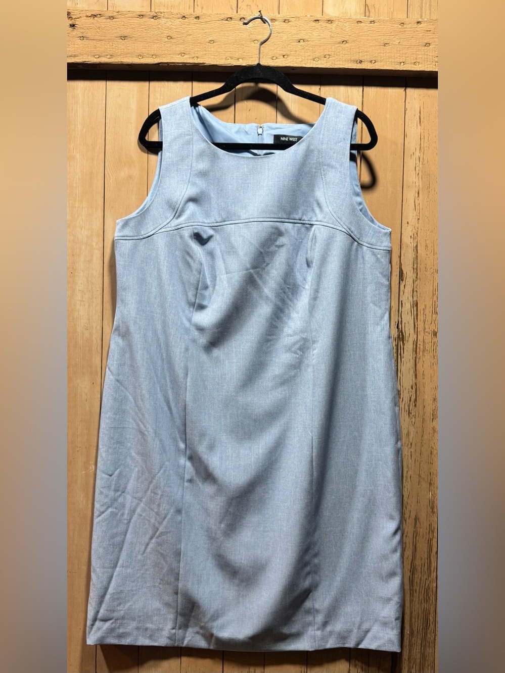 Nine West/Kasper Light Blue Sleeveless Dress